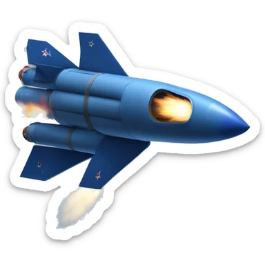 Full Navy Rocket with « Blue Fast Pack » test inside  sticker
