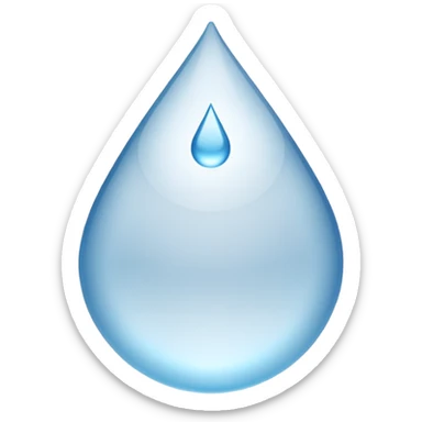 Gota de agua color blanco sticker