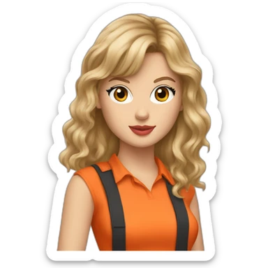 taylor swift wearing orange shirt sticker