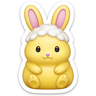 peeps bunny sticker