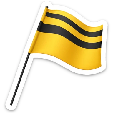Create 2 yellow lined and 1 black lined flag emoji and put black line between yellow lines sticker