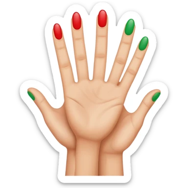 Use the apple emoji format and colours and make it look exactly like a apple iPhone emoji a hand holding up 4 fingers  sticker