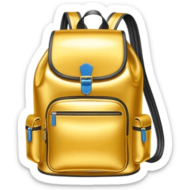 Shiny Golden Backpack sticker