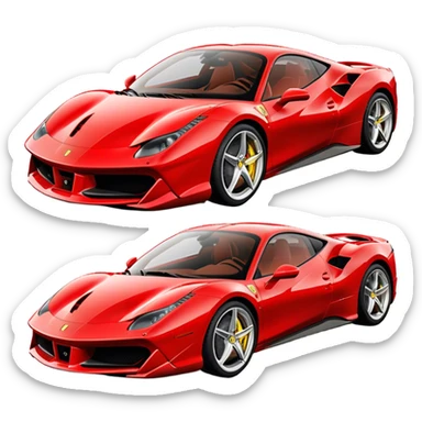 Ferrari 488 GTB - Ferrari (Model Year: 2020) (Iconic colour: Red) sticker