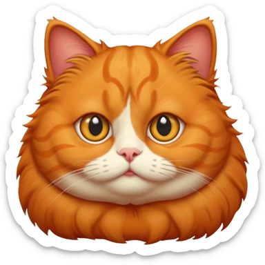 chubby Ginger cat sticker