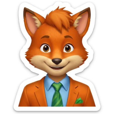 Nick Wilde from the Zootopia Disney movie sticker