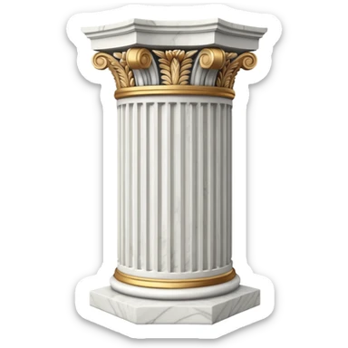 generate beautiful greek marble pillar intricate sticker