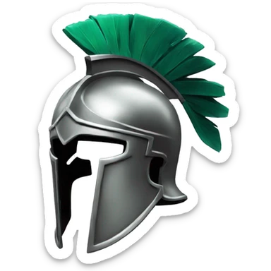 spartan helmet thining emoji sticker