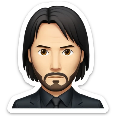 Masculinity John wick emoji size 100x100 pixel sticker
