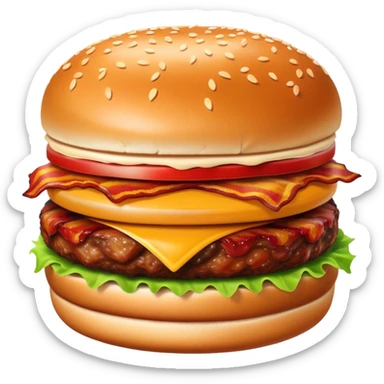 Bbq bacon burger  sticker