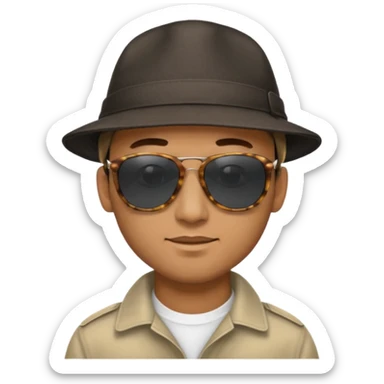 The man stands sideways sticker