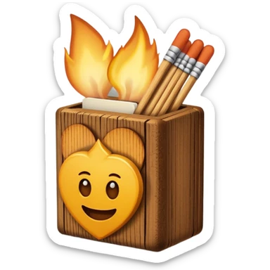 matches in matchbox sticker