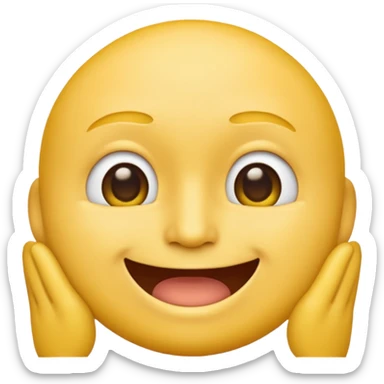 a yellow male emoji with a (closed mouth) sticker