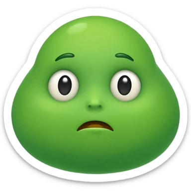 green blob without a face sticker