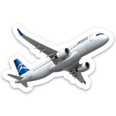 Airbus A320 of Airbus company sticker