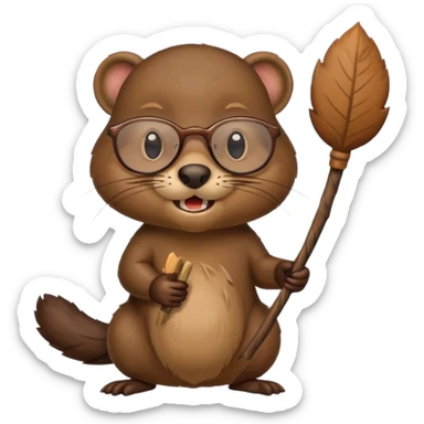 spectacled beaver sticker