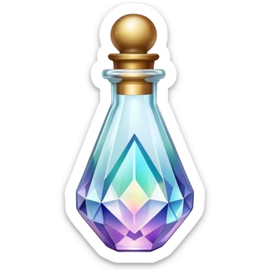 An ornate vial made out of crystal sticker