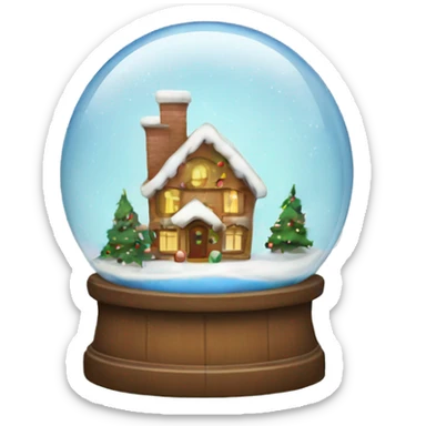 Christmas waterglobe sticker