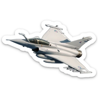 two Dassault Rafale swooping towards the sky seen from above sticker