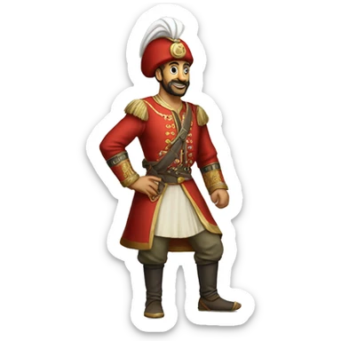 A full-length ottoman  janissary sticker