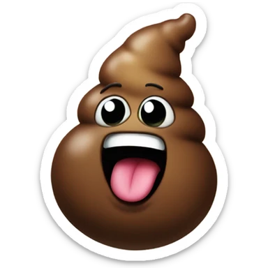 Poop singing a song sticker