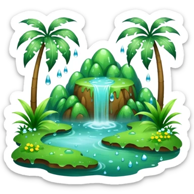 humid weather landskape imag humid more humid add draps falling sticker