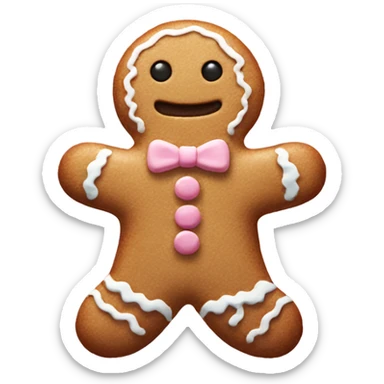 Pastel gingerbread man sticker