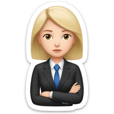 the woman in suits thinks about several people sticker