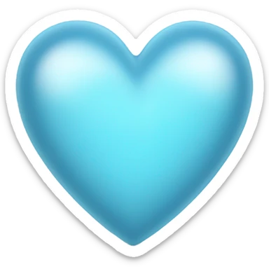 Light blue heart sticker