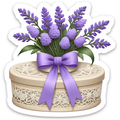 A small yet elegant lavender posy, tied with a hand-dyed lilac ribbon, sits atop a lace-covered vanity, its sprigs varying from the palest periwinkle to a rich, velvety purple. A few stray stems lay beside it, their scent mingling with the faint traces of aged floral perfume, evoking memories of whispered secrets and quiet, sunlit mornings.






 sticker