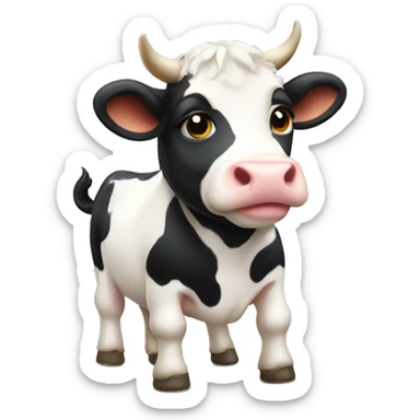 micro mini cow  sticker