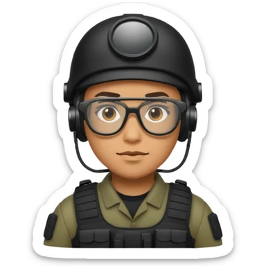 swat with tech glasses sticker