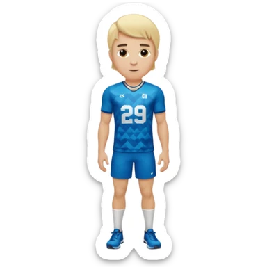 blonde man Number 7 Printed Athlete sticker