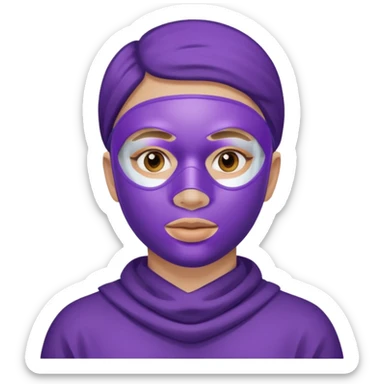 violett face mask sticker