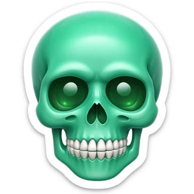 green skull emoji sticker