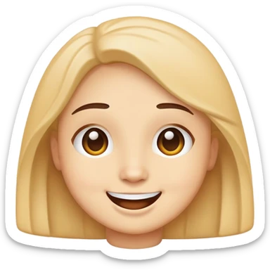 Amity as a cheerful emoji face sticker