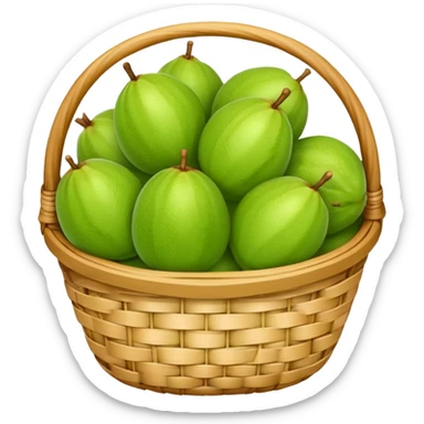 A small basket of guava fruits sticker