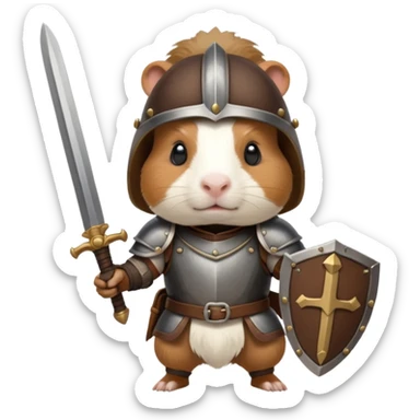 Guinea pig warrior sticker