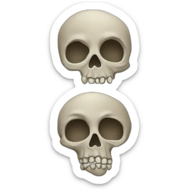 Tête de mort qui a peurs sticker