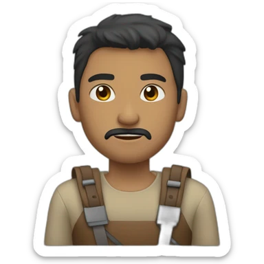 Hombre fuerte sticker