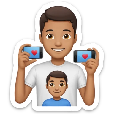 jovem pardo filmando sticker