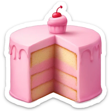 pastelp pink cake sticker