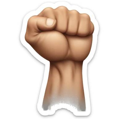 An emoji of a muscular arm flexing, emphasizing the bicep with a defined and strong appearance sticker
