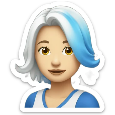 Círculo azul con palomita blanca en medio sticker