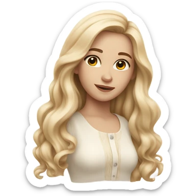 Aesthetic white girl sticker