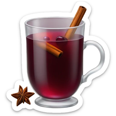 Mulled wine with star anise sticker