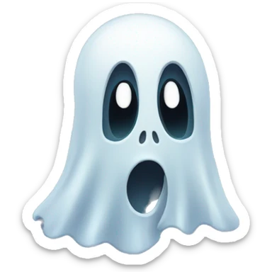 scared ghost emoji sticker