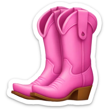 pink cowboy boots  sticker