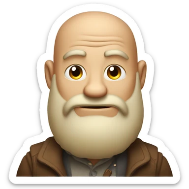 a light-hearted brute who is touched with warm words sticker