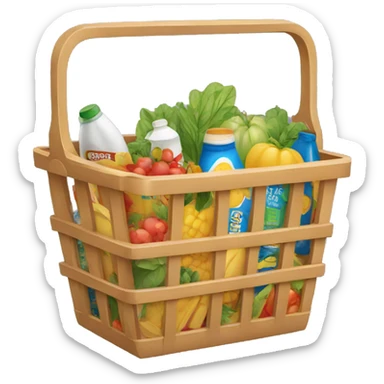 grocery basket sticker